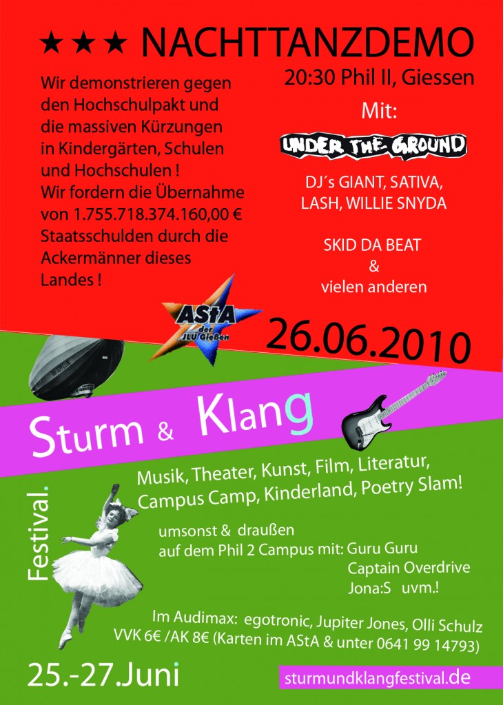 Flyer zum Sommerfestival